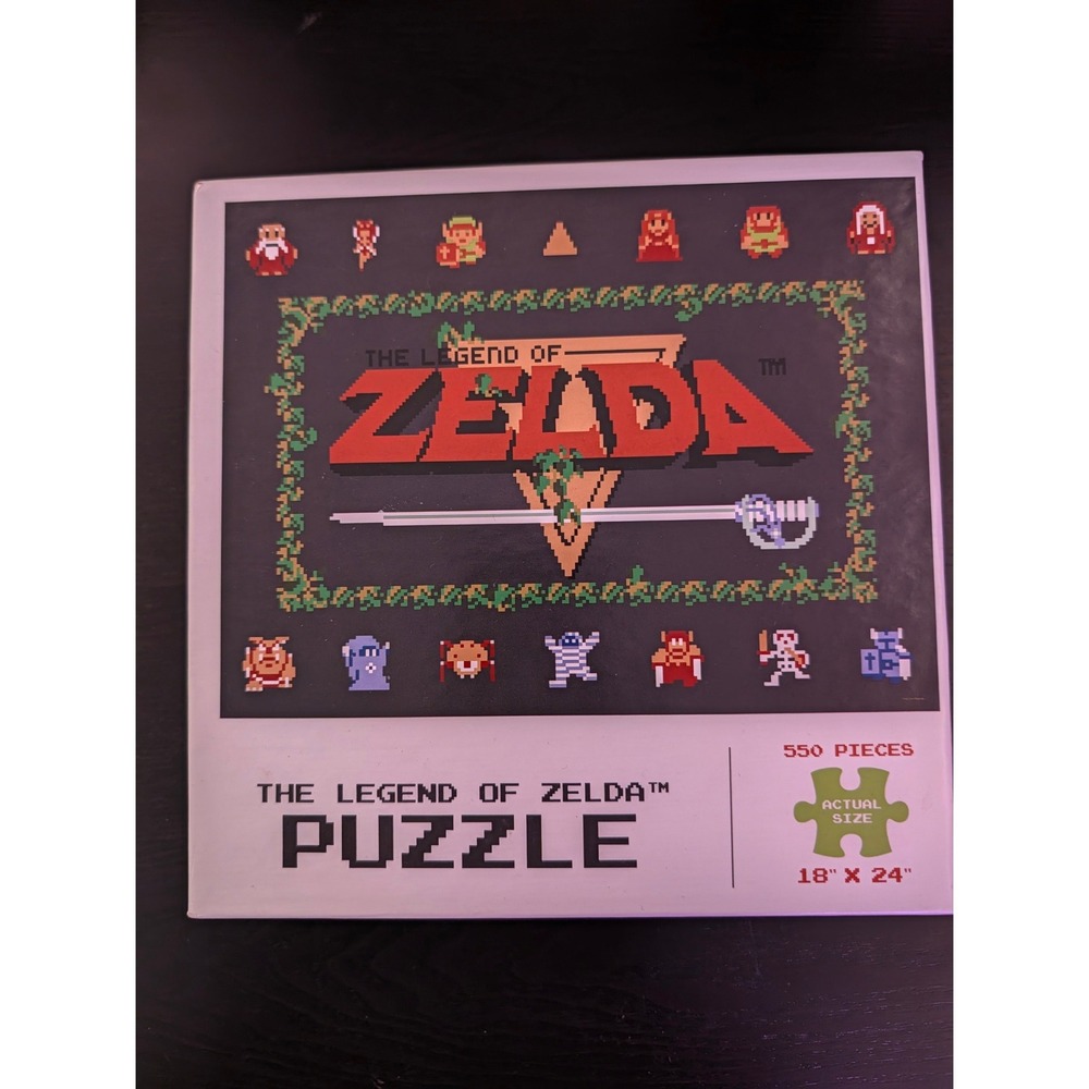 The Legend of Zelda 550 Piece Jigsaw Puzzle USAopoly 8-Bit NES Retro 18x24